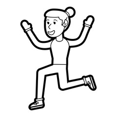 girl doing workout fitness