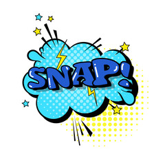 Comic Stciker Chat Bubble Icon Pop Art Style Social Media Communication Flat Vector Illustration