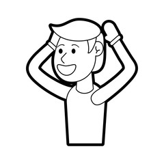 boy doing workout fitness