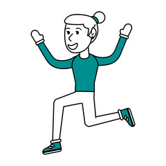 girl doing workout fitness