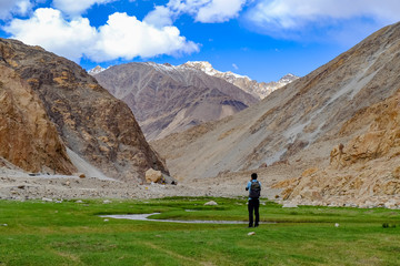 Landscape around Leh district in India	