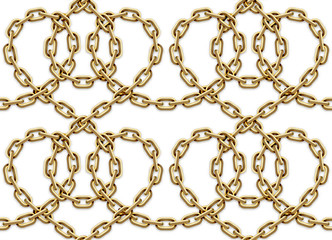 Obraz premium Vector seamless pattern of golden chains