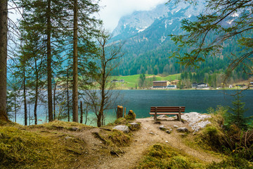 Seat at the Hintersee in Bavaria