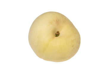 Japanese white peaches isolated on white background photo. Beautiful picture, background, wallpaper