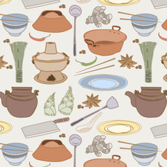 Chinese food seamless pattern