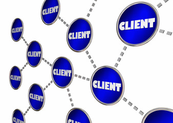 Client Referrals Grow Business Connected Circle Network 3d Illustration