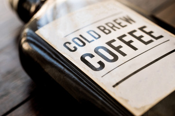 Cold brew coffee in a bottle.