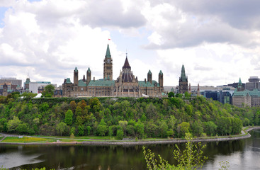 Obraz na płótnie Canvas Parliament Buildings and Library, Ottawa, Ontario, Canada.