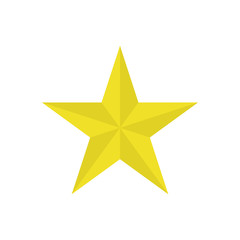 Fototapeta premium Vector star icon, yellow star