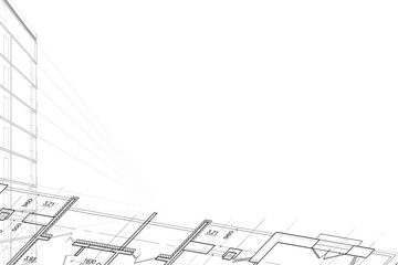 Background of architectural drawing