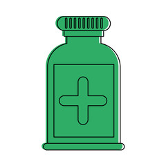 pill flask healthcare related icon image