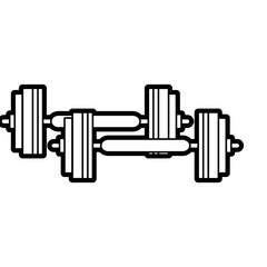 dumbbell vector illustration