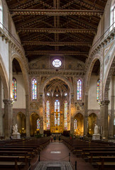 Fototapeta premium The interior of the Basilica of Santa Croce