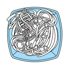 spaghetti vector illustration