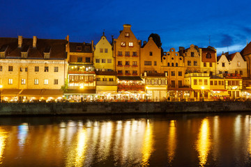 Plakat Gdansk at night