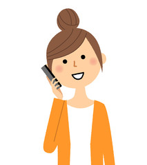 若い女性　ママ　スマホ