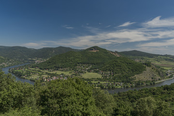 Valley of river Labe in north Bohemia
