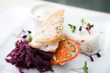 Chicken breast with rice