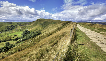 Path up towards Mam Tor, Derbyshire, UK