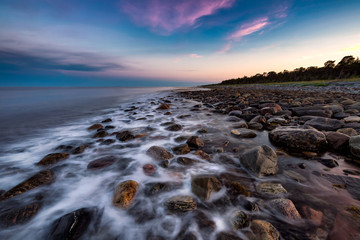 Obraz premium White Sea at sunset