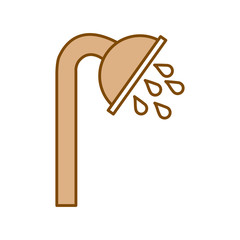 shower tap isolated icon