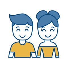 couple of woman and man icon