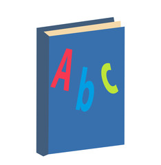 ABC book icon, flat, cartoon style. Isolated on white background. Vector illustration