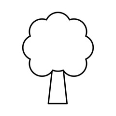 tree icon over white background vector illustration