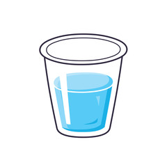 Cup or glass of water vector isolated.