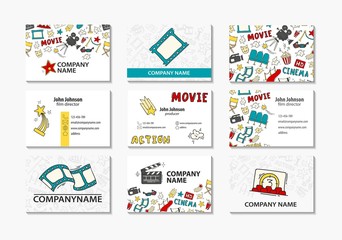 Vector set of creative business cards