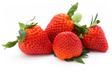 Strawberry isolated on white background. Fresh berry.