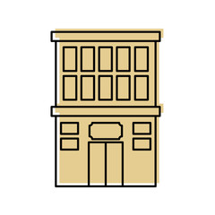 hotel building isolated icon