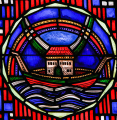 Stained Glass in Worms - Noah's Ark