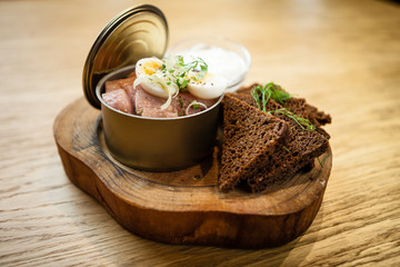 Pickled herring with sour cream