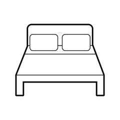 bed hotel isolated icon