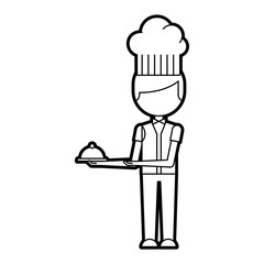 hotel chef avatar character vector illustration design