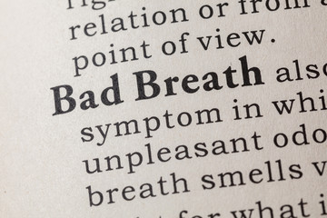 Obraz premium definition of Bad Breath