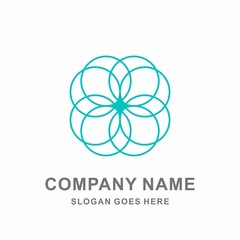 Geometric Clover Flowers Motif Pattern Beauty Cosmetic Aromatherapy Fashion Business Company Stock Vector Logo Design Template 