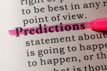 definition of predictions - obrazy, fototapety, plakaty