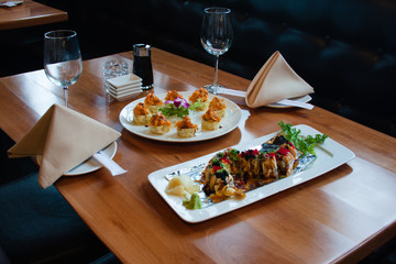 sushi on table
