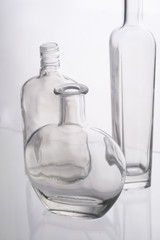 composition from empty alcoholic bottles