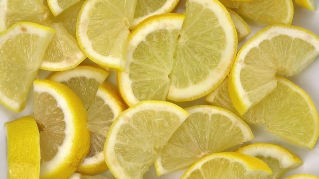 Rotating sliced Lemons (seamless loopable; 4K)