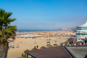 Carcavelos beach in Carcavelos, Portugal.