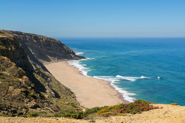 Fototapeta na wymiar Vigia beach in Ericeira, Portugal.