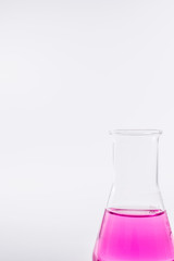 science and clinic background. Chemical and Medical laboratory research.  laboratory beakers with...