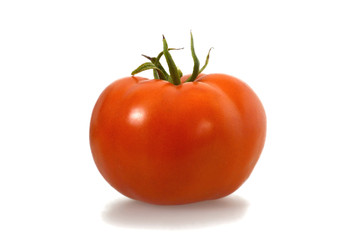 Fresh tomato isolated on white