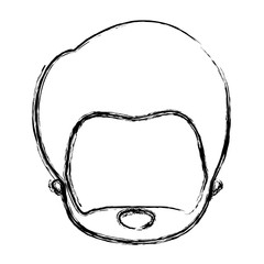 monochrome blurred silhouette of caricature faceless man with beard