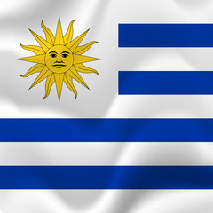 Fototapeta premium Uruguay flag background. Vector illustration.