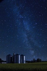 Silos Under Milky Way