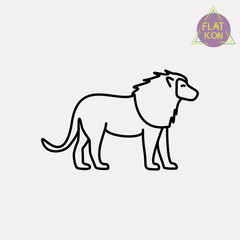 lion line icon